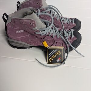 Asolo Women's Plum and Gray Lace-Up Hiking Boots